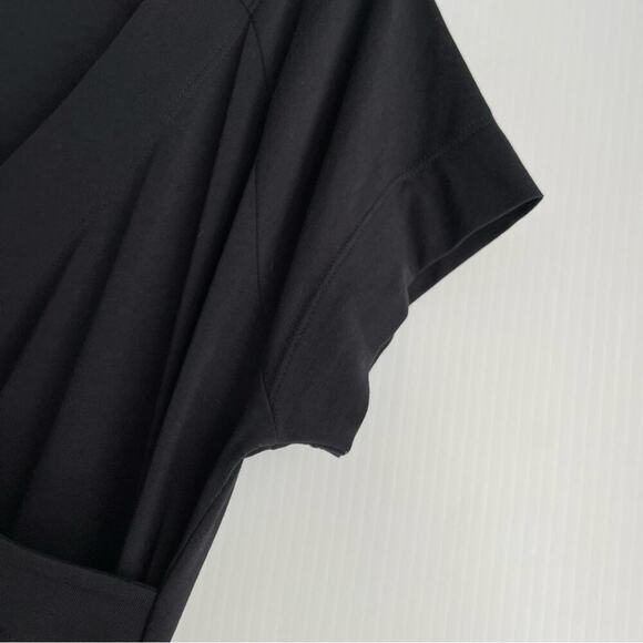 Soft Surroundings wrap dress short sleeve t-shirt style faux wrap black size S - Picture 5 of 7